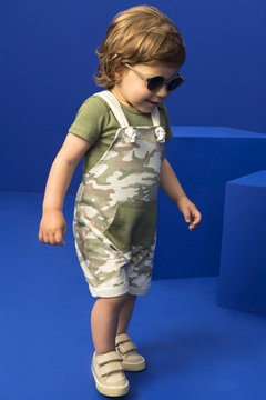 Conjunto Infantil Body Jardineira Moletom Camuflado Luc.Boo - comprar online