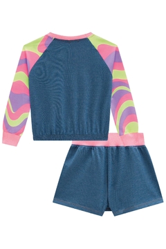 Imagem do Conjunto Infantil Kukie Inverno Shorts Saia e Blusa Borboleta