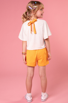 Conjunto Infantil Kukie Shorts Laranja e Blusa Solzinho - Bueno's Kids Moda Infantil