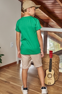 Conjunto de Camiseta em Meia Malha e Bermuda em Tecido Eco Stretch com Elastano 74848 LucBoo - comprar online