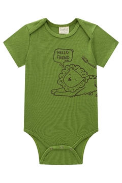 Conjunto Bebê Menino Luc.Boo Safari Body em Ribanna e Bermuda em Linho na internet