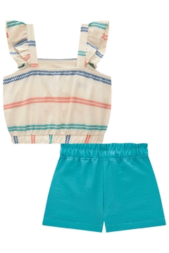 Imagem do Conjunto De Blusa Boxy E Short Air Flow Kukie 73922