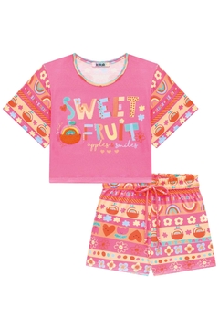 Conjunto Infantil Kukie Alecrim Verão Shorts e Blusa Sweet Fruit - loja online