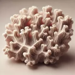 Fragmento de coral decorativo sobre fondo claro.