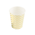 Copo Papel Branco Zig Zag Dourado - 270ml - 10 unid.