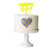 Topo de Bolo Happy Bday Acrílico Neon Amarelo - comprar online