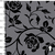 1079/446- Colchonero Estampado Rosas Negro Sobre Gris topo - comprar online