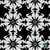 1079/497- Colchonero Estampado Flores Geométricas Fondo Negro