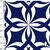 1079/507- Colchonero Estampado Ornamental Azul Marino - comprar online