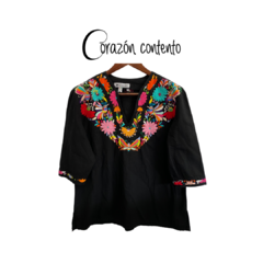 BLUSA MANGA ¾ THEBE NEGRA TALLA 42