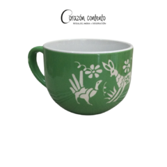 TAZA REDONDA CORAZON CONTENTO