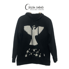 SUDADERA NEGRA CERRADA TALLA CHICA