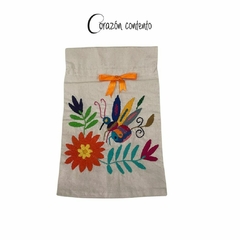 BOLSA PORTABOTELLA MARIPOSA MANTA NATURAL - comprar en línea