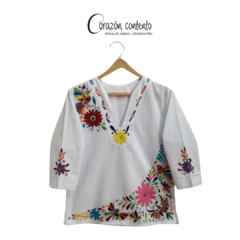 BLUSA MANGA ¾ DENI BLANCO TALLA 32