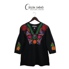 BLUSA MANGA ¾ THEBE NEGRA TALLA 40