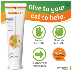 Vetoquinol Laxatone gel lubricante de bolas de pelo oral para gatos