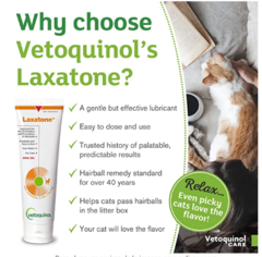 Vetoquinol Laxatone gel lubricante de bolas de pelo oral para gatos - Distrito Mascota