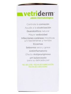 Vetriderm Jabón Dermatológico para Perro y Gato, 100g - Distrito Mascota