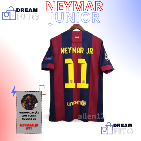 Camisa do Barcelona Retro 2015 Home Neymar JR #10 Torcedor