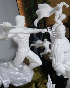 Diorama Liga De La Justicia Vs Darkseid Impresión 3d FDM