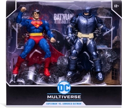 McFarlane Toys DC Multiverse Superman vs. Batman (The Dark Knight Returns) Figura de acción de 7 Pulgadas, Paquete múltiple