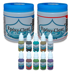 Epóxy-Clear | Kit resina epóxica tintas al alcohol, fórmula a base de alcohol, excelente pigmentación, 500 gr