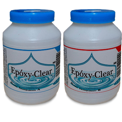 Epóxy-Clear | Resina Epóxica Acabado Alto Brillo sin olor fuerte Encapsulados, Recubrimiento, bisutería, arte abstracto, Transparente 2 kg