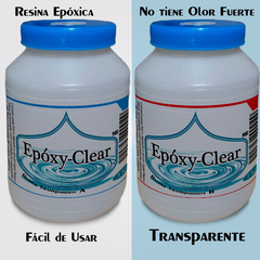 Epóxy-Clear | Resina Epóxica Acabado Alto Brillo sin olor fuerte Encapsulados, Recubrimiento, bisutería, arte abstracto, Transparente 2 kg - comprar en línea