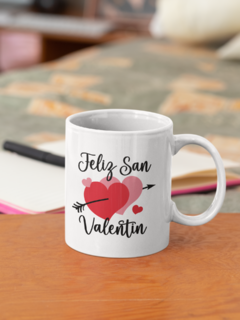 Taza San Valentín Corazón Flechado Enamorados Pareja en internet