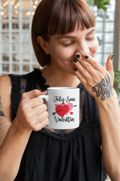 Taza San Valentín Corazón Flechado Enamorados Pareja - comprar en línea