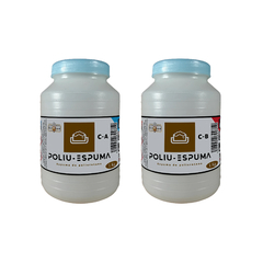 Poliu-Espuma | Espuma De Poliuretano Compuesto A Y B, Tallado de Esculturas, Aislante de Temperatura y Ruido 2kg