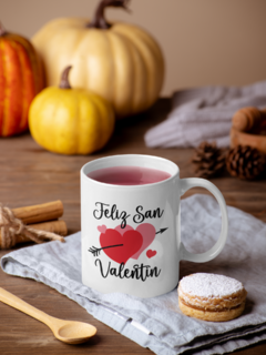 Taza San Valentín Corazón Flechado Enamorados Pareja - Fort-e-Roca