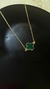 Colar Chocker Trevo Pedra Verde Banhado a Ouro