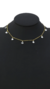 Colar Choker Corações Zircônia Banhado a Ouro