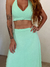 Conjunto Saia Longa e Top Verde Menta