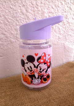 Botella agua 400ml con pico Mickey y Minnie