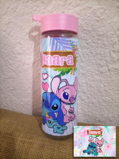 Botella agua 750ml con pico Stitch