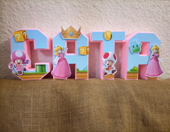 Letra 3d - Peach Mario Bros - tienda online