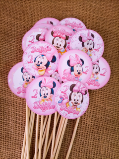 Pinchos Minnie Bebe - circulos x15 u