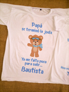 Remera Baby Shower - Osito aviador para Papa