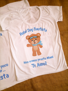 Remera Baby Shower - Osito aviador para Mama