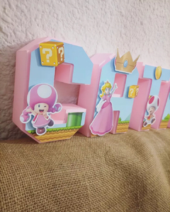 Letra 3d - Peach Mario Bros - comprar online