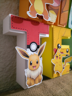 Letra 3d - Pokemon - tienda online