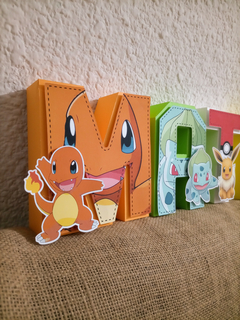 Letra 3d - Pokemon - comprar online