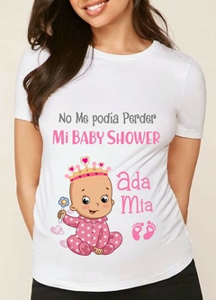 Remera baby shower - Bebita corona