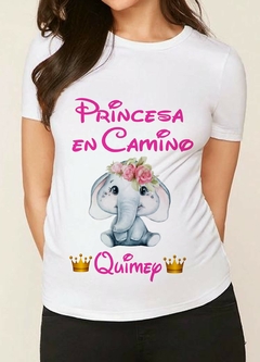 Remera Baby Shower - Elefantita mamá