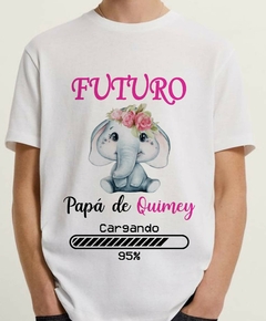 Remera Baby Shower - Elefantita Papá