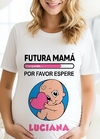 Remera Baby Shower - Futura mamá cargando