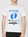 Remera baby shower - Futuro papa cargando CELESTE