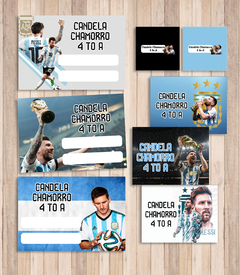 Stickers Escolares Messi Argentina